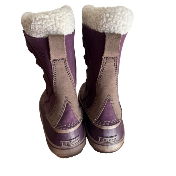LL Bean Boots Women's 284882 Snow Winter Purple Duck Boots Water-proof Size 10 - Picture 7 of 15